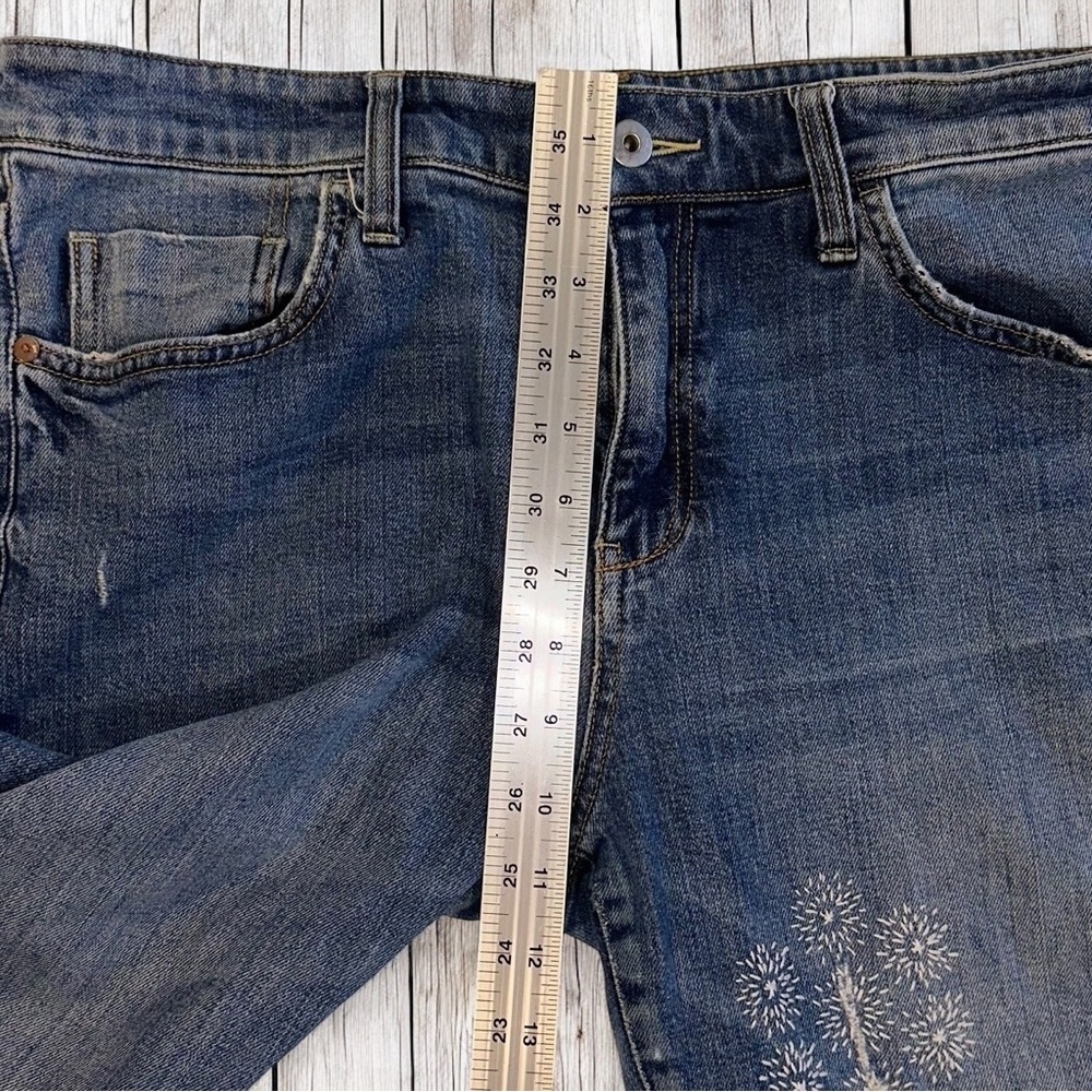 Anthropologie Pilcro & The Letterpress Slim Boyfriend Blue Denim Jeans 31 Tall - Picture 8 of 10
